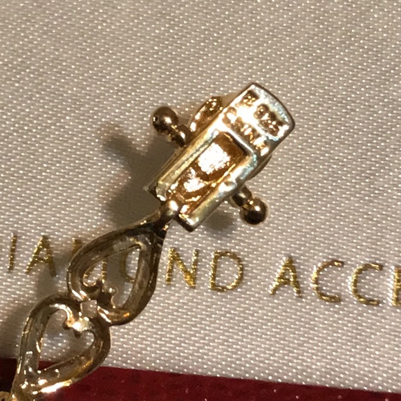 Gorgeous 18kt Gold over Sterling Silver with Genuine Stones and Diamond accents. - Picture 9 of 9